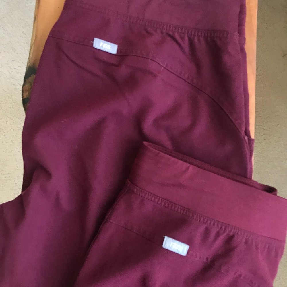 PAIR of Figs Livingston Pants - Burgundy